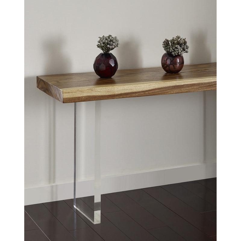 Floating Chamcha Wood Console Table-Phillips Collection-PHIL-TH77243-Console TablesType A-Chamcha Wood-3-France and Son