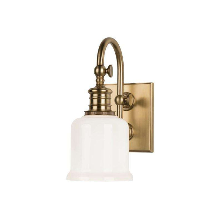 Keswick 1 Light Bath Bracket-Hudson Valley-HVL-1971-AGB-Bathroom LightingAged Brass-1-France and Son