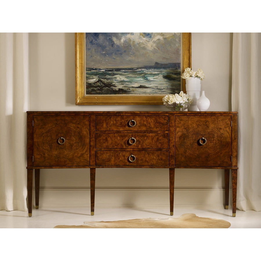 Concave Walnut Inlay Buffet-Modern History-MODERN-MH565F01-Sideboards & Credenzas-1-France and Son