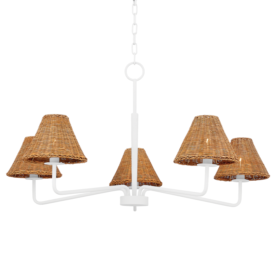 Issa 5 Light Chandelier-Mitzi-HVL-H704805-TWH-ChandeliersWhite-2-France and Son