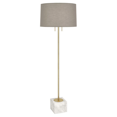 Jonathan Adler Canaan Floor Lamp-Robert Abbey Fine Lighting-ABBEY-680G-Floor LampsSmoke Gray Fabric Shade-2-France and Son
