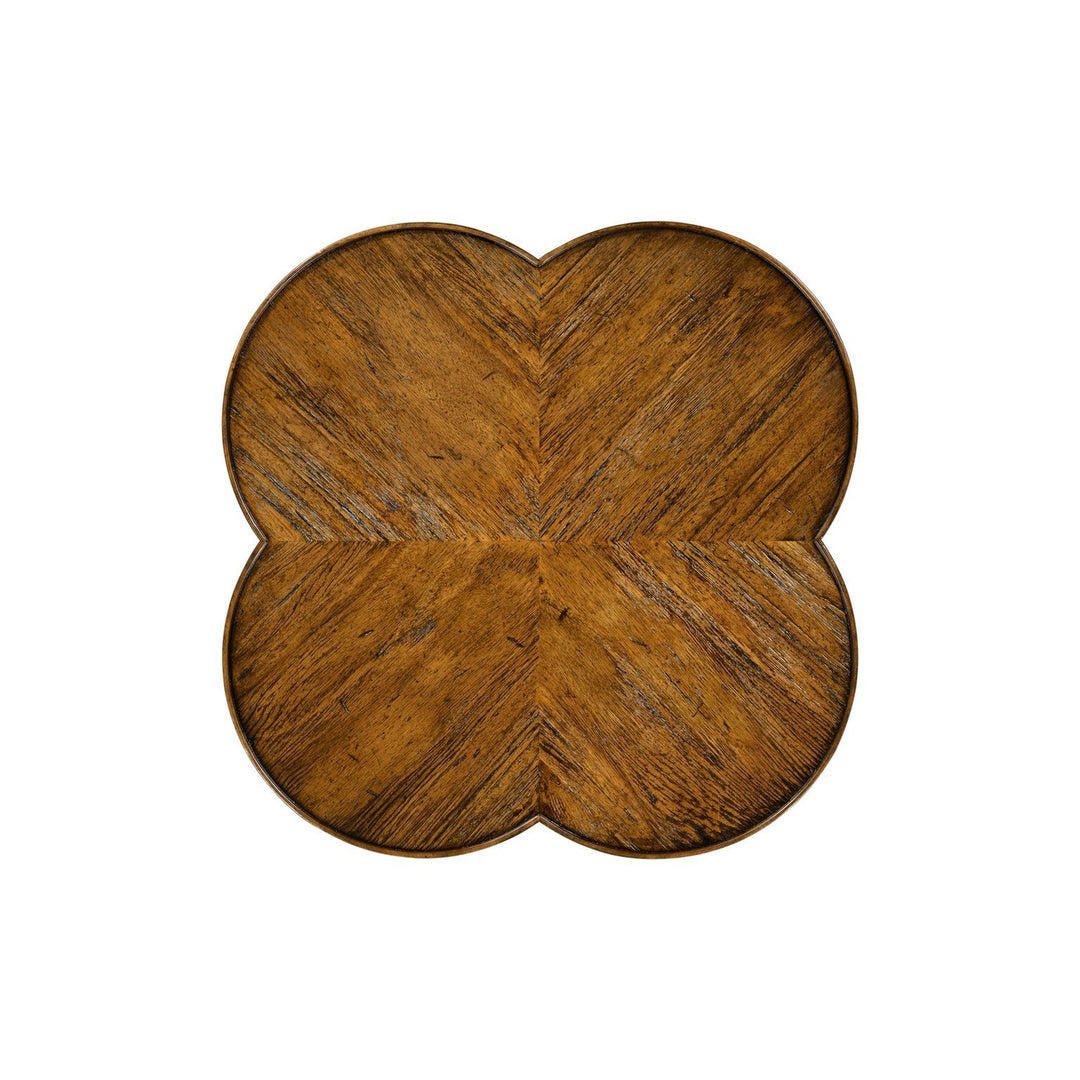 Quatrefoil Lamp Table-Jonathan Charles-JCHARLES-491043-CFW-Side TablesCountry Walnut-5-France and Son