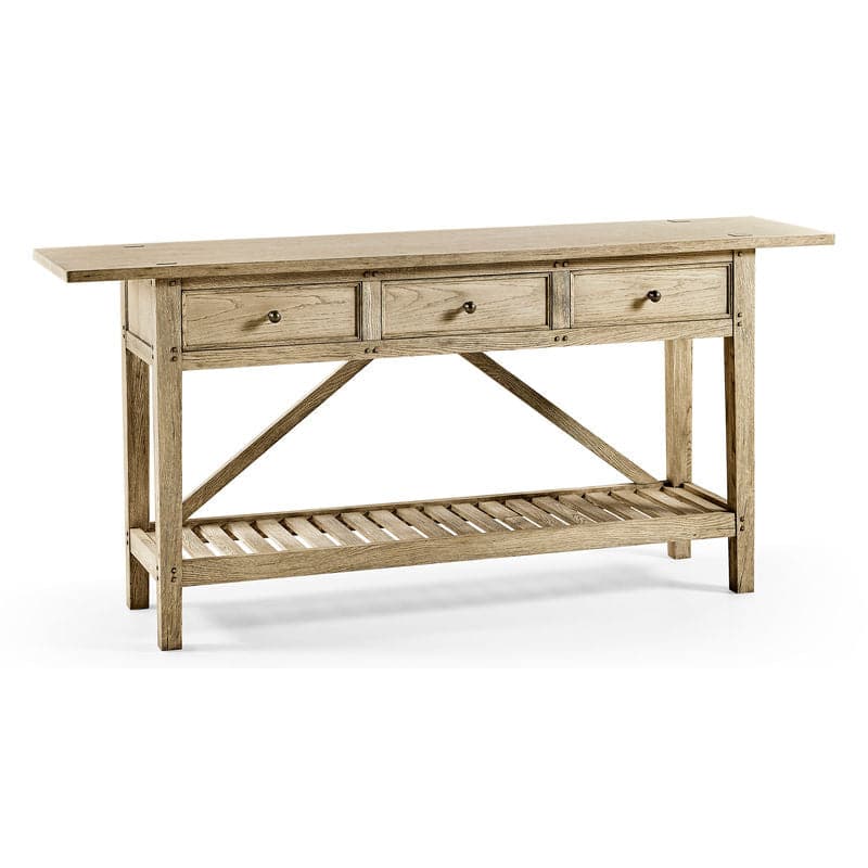 Inclination Rustic French Console-Jonathan Charles-JCHARLES-003-3-AT0-BLC-Console Tables-1-France and Son