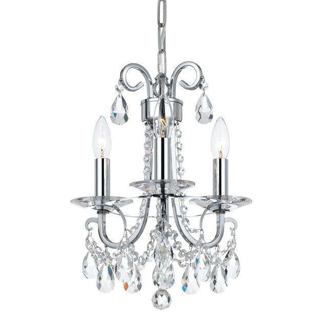 Othello 3 Light Mini Chandelier-Crystorama Lighting Company-CRYSTO-6823-CH-CL-MWP-ChandeliersClear Crystal-1-France and Son
