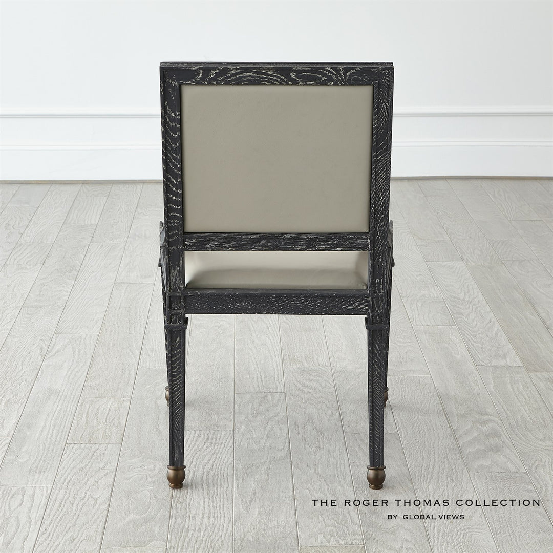 Seine Side Dining Chair-Global Views-GVSA-RT2011-Dining ChairsGrey w/Black Leather-8-France and Son