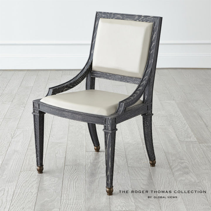 Seine Side Dining Chair-Global Views-GVSA-RT2011-Dining ChairsGrey w/Black Leather-7-France and Son