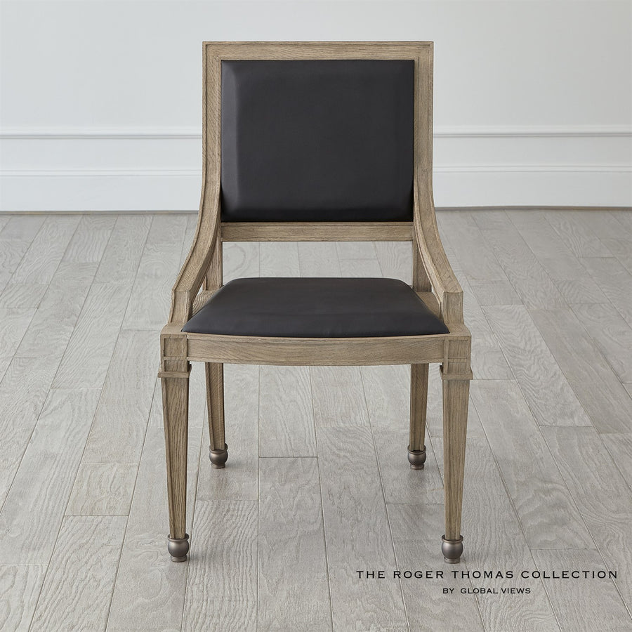 Seine Side Dining Chair-Global Views-GVSA-RT2011-Dining ChairsGrey w/Black Leather-1-France and Son
