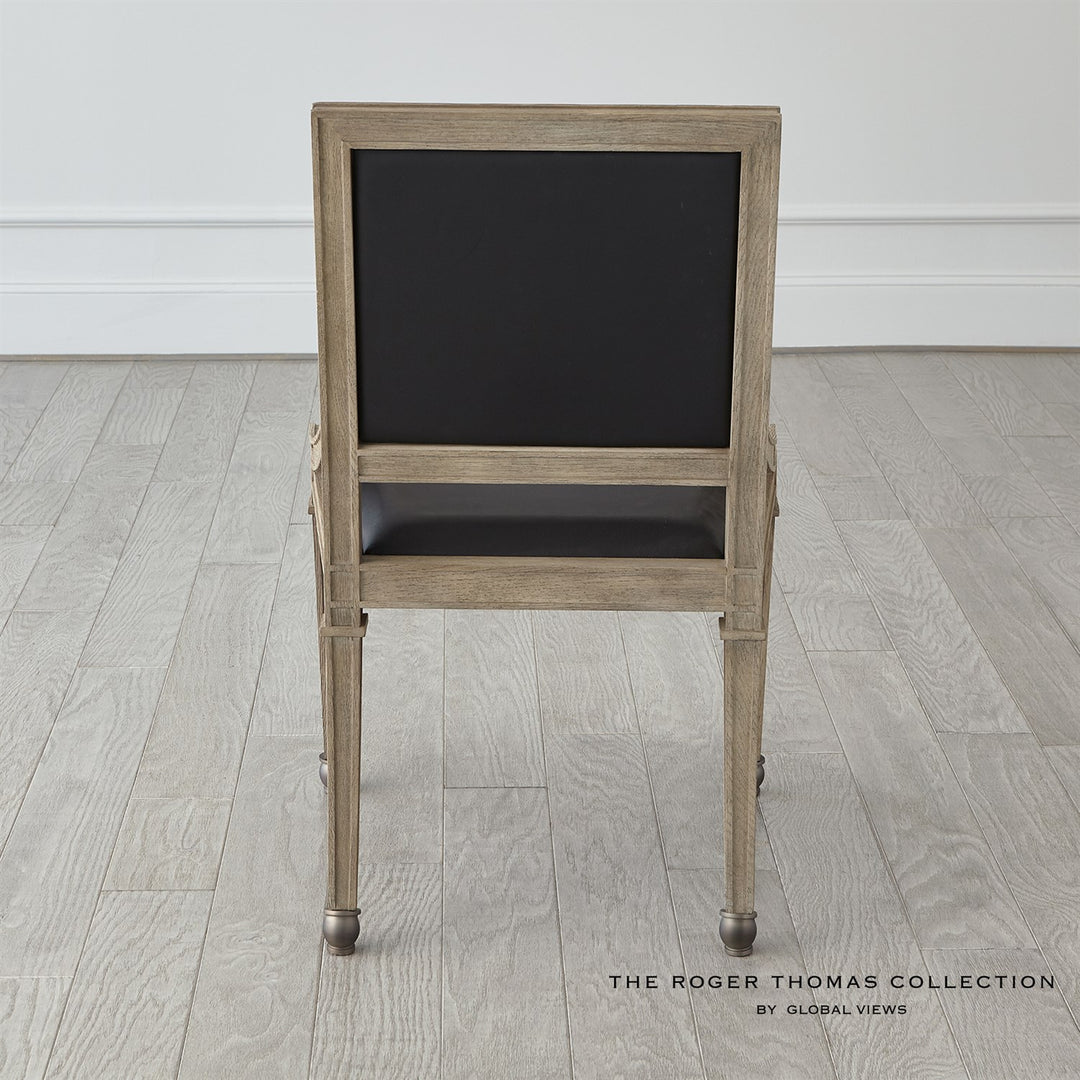 Seine Side Dining Chair-Global Views-GVSA-RT2011-Dining ChairsGrey w/Black Leather-4-France and Son