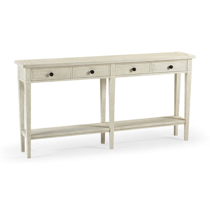 Four Drawer Console-Jonathan Charles-JCHARLES-491083-DTW-Console TablesWhitewash Driftwood-11-France and Son