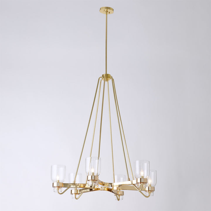 Six Light Chandelier-Global Views-GVSA-RM9.90000-ChandeliersShiny Brass-4-France and Son