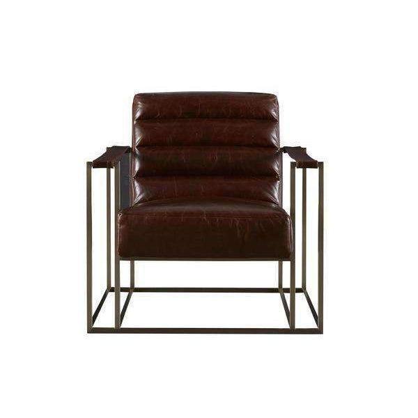 Curated Jensen Accent Chair-Universal Furniture-UNIV-687535-650-Lounge ChairsM&G Brompton Brown Leather-2-France and Son