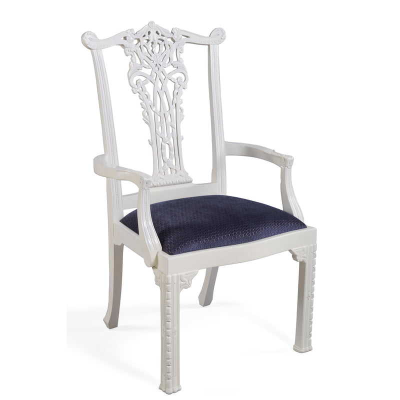 Ribbon Back Chair-Alden Parkes-ALDEN-DC-RIBB/A-GLW-Dining ChairsArm Chair-Glacial White-3-France and Son