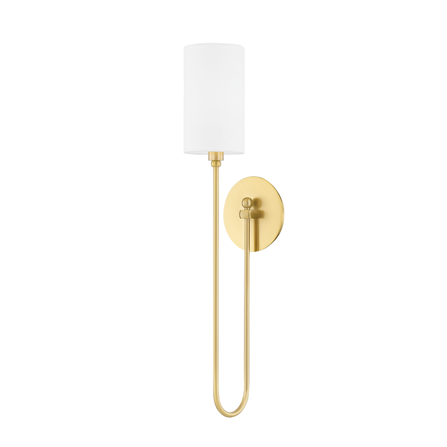 Harlem 1 Light Wall Sconce-Hudson Valley-HVL-6800-AGB-Outdoor Wall SconcesAged Brass-1-France and Son