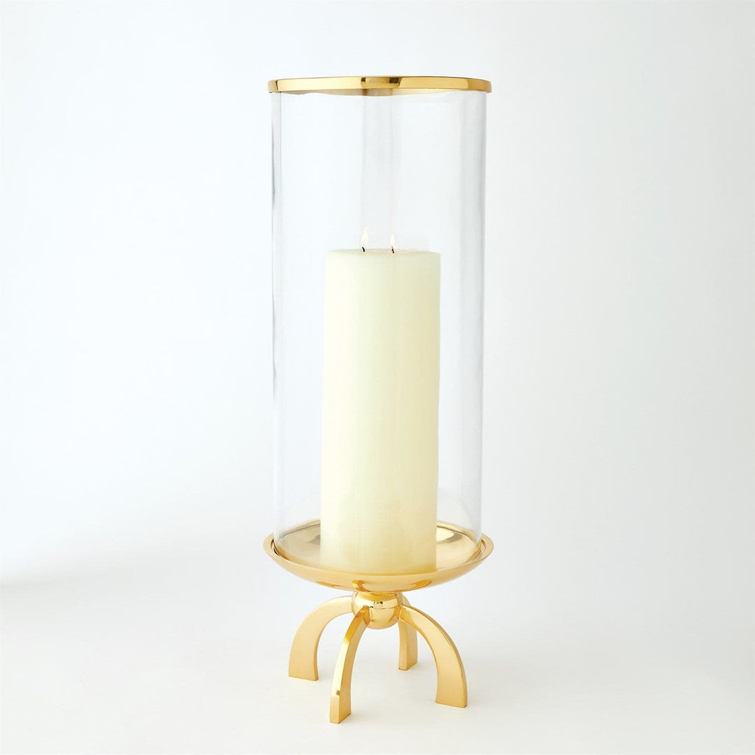 Quad Base Hurricane-Global Views-GVSA-9.92901-Candle HoldersLarge-Brass-3-France and Son