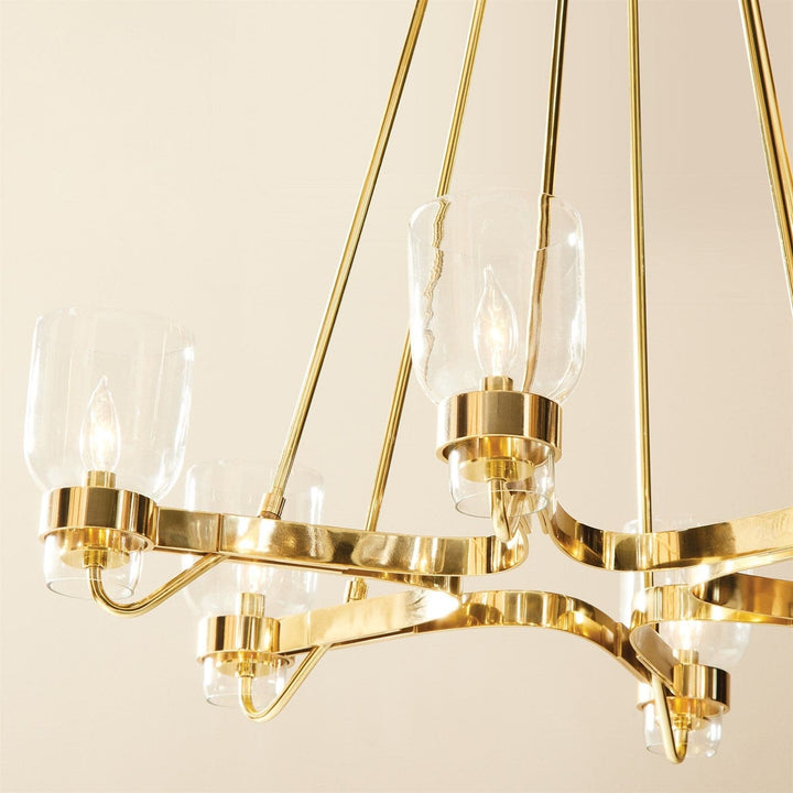 Six Light Chandelier-Global Views-GVSA-RM9.90001-ChandeliersShiny Nickel-6-France and Son