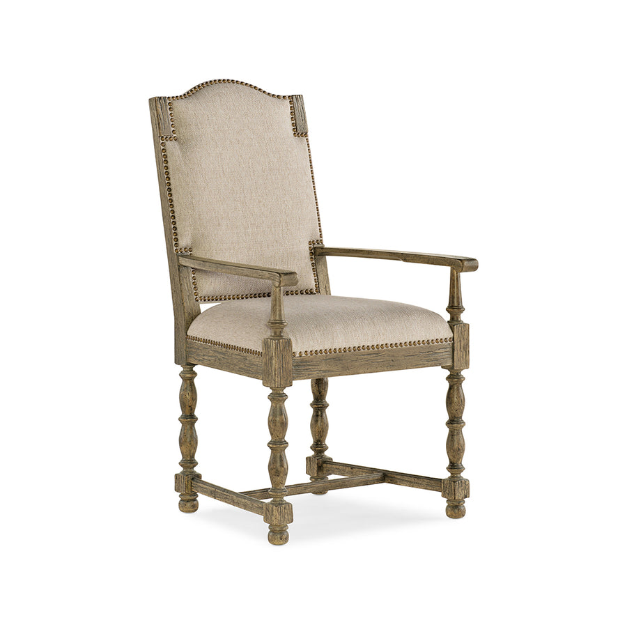La Grange Kruschel Square Back Arm Chair-Hooker-HOOKER-6960-75401-81-Dining ChairsArm Chair-1-France and Son