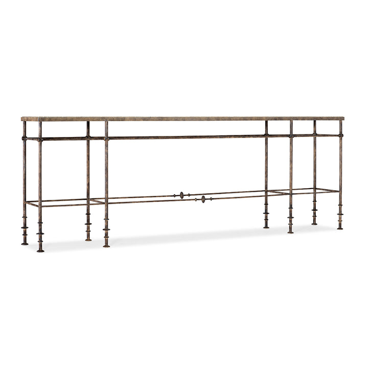 La Grange St James Metal and Stone Console-Hooker-HOOKER-6960-85001-00-Console Tables-1-France and Son