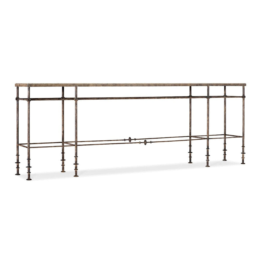 La Grange St James Metal and Stone Console-Hooker-HOOKER-6960-85001-00-Console Tables-1-France and Son