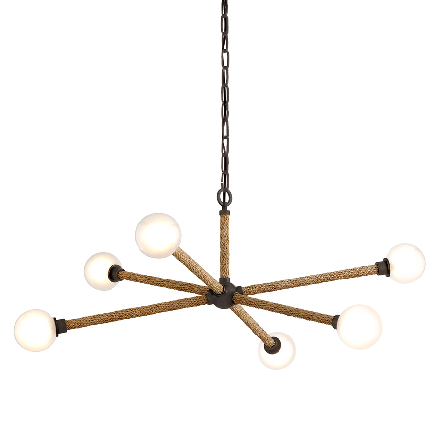 Nomad 6 Light Chandelier-Troy Lighting-TROY-F7256-Chandeliers-1-France and Son