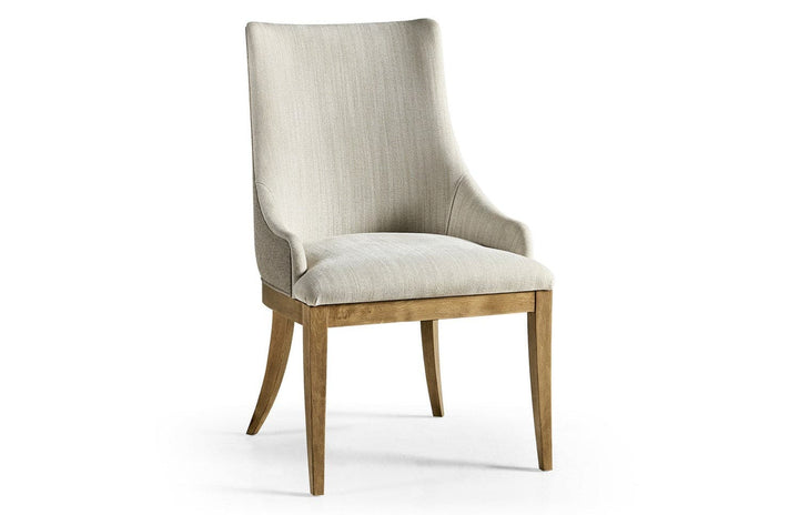 Aurora Upholstered Side Chair-Jonathan Charles-JCHARLES-003-2-132-SBC-Dining ChairsSun Bleached Cherry Wood-5-France and Son
