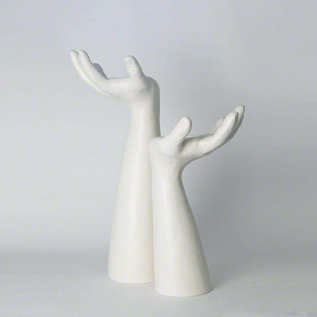 Palma Candleholder - Left - Matte White-Global Views-GVSA-7.10101-Decor-1-France and Son