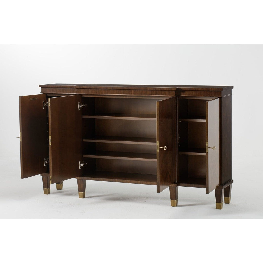 Walnut Breakfront Cabinet-Modern History-MODERN-MH930F01-Bookcases & Cabinets-3-France and Son