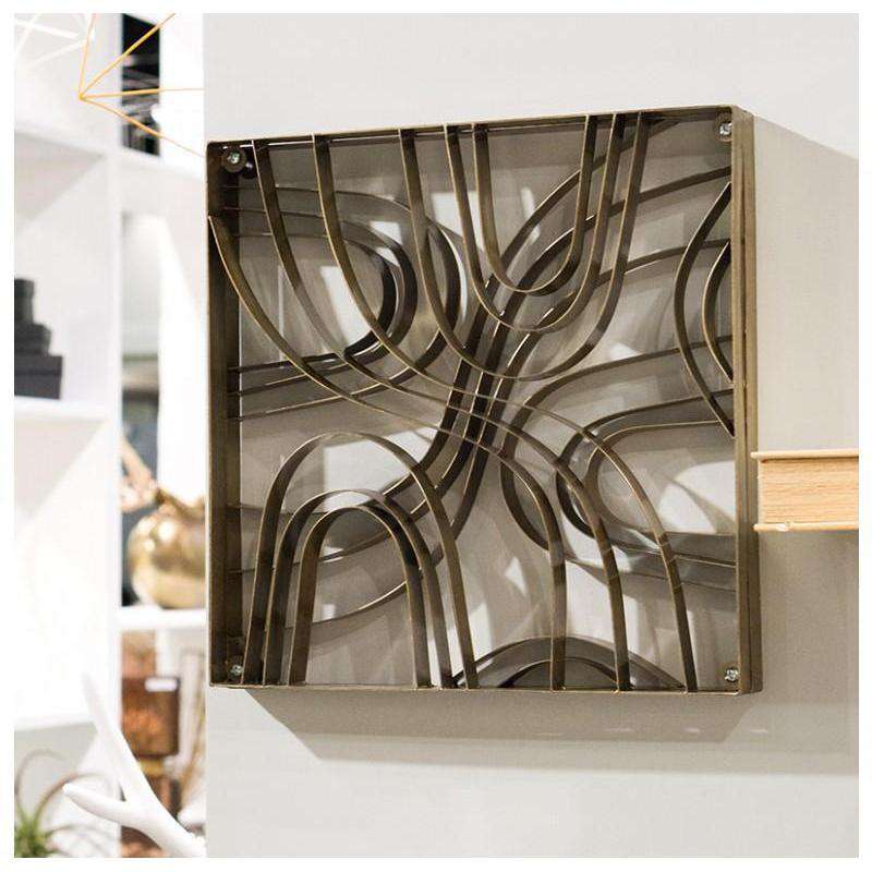 Metal Wood Grain Panel-Set Of 2-Gold Leaf Design Group-GOLDL-38060-16BL-Wall Art-5-France and Son