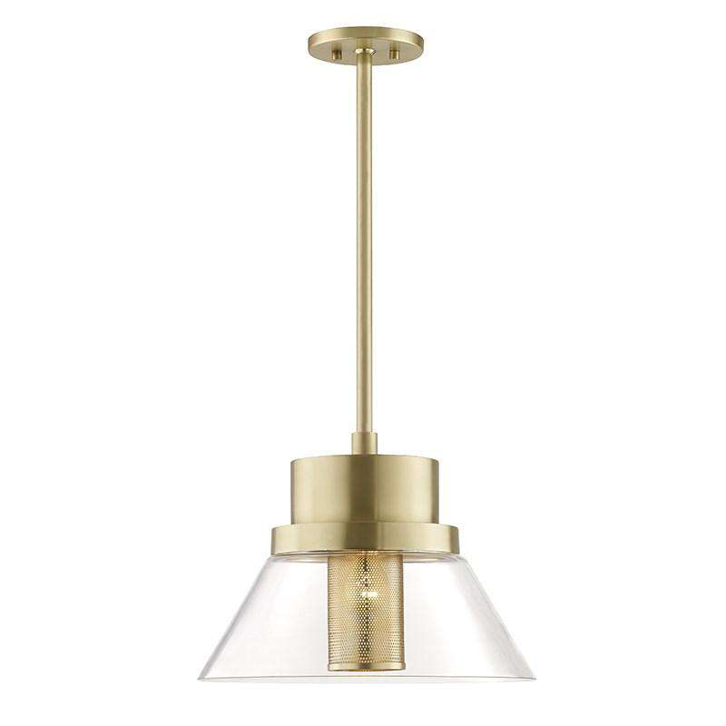 Paoli 1 Light Large Pendant-Hudson Valley-HVL-4032-AGB-PendantsAged Brass-1-France and Son