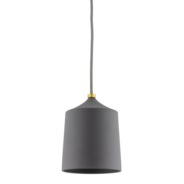 Megan 1 Light Pendant-Mitzi-HVL-H339701-AGB/MB-PendantsAged Brass/Matte Black-1-France and Son