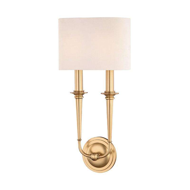 Lourdes 2 Light Wall Sconce-Hudson Valley-HVL-1232-AGB-Wall LightingAged Brass-1-France and Son