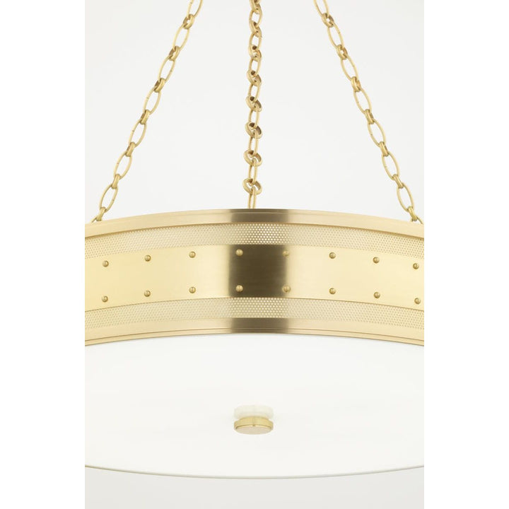 Gaines 6 Light Chandelier-Hudson Valley-HVL-2230-AGB-ChandeliersAged Brass-5-France and Son