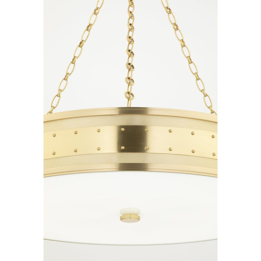 Gaines 6 Light Chandelier-Hudson Valley-HVL-2230-AGB-ChandeliersAged Brass-6-France and Son