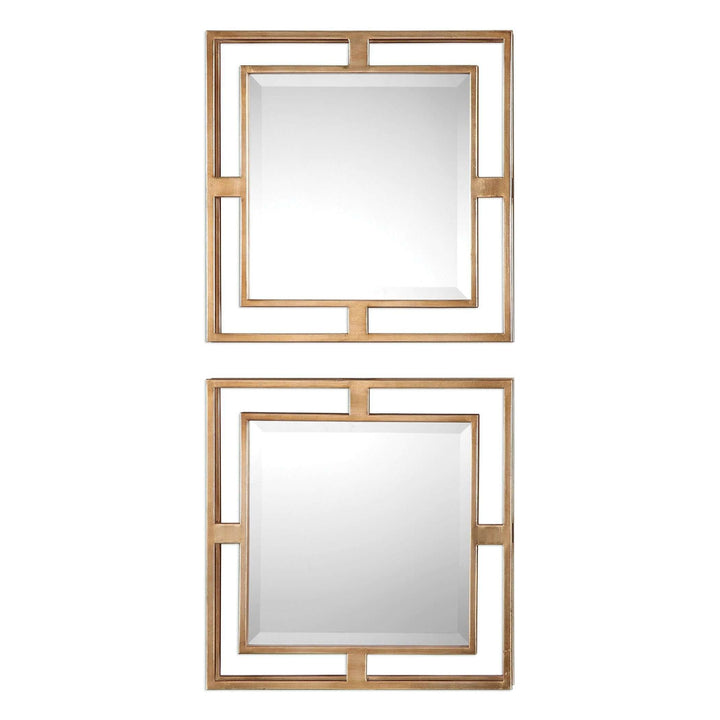 Allick Gold Square Mirrors S/2-Uttermost-UTTM-09234-Mirrors-1-France and Son