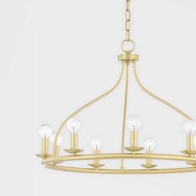 Kendra 9 Light Chandelier-Mitzi-HVL-H511809-AGB-ChandeliersAged Brass-4-France and Son