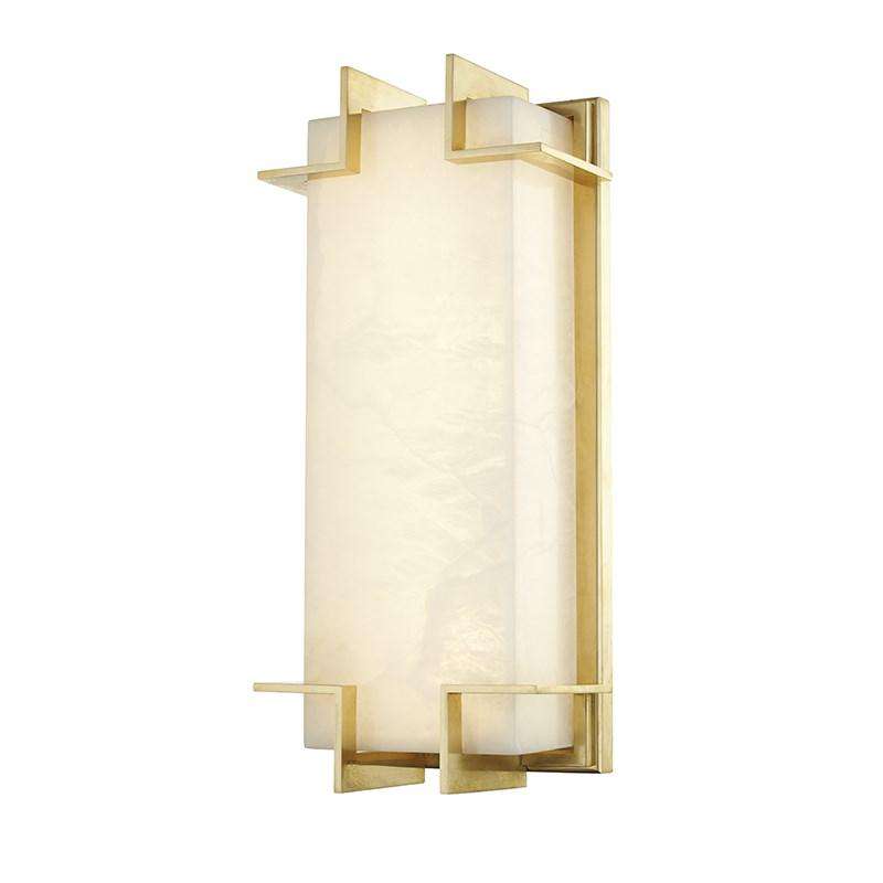 Delmar Led Wall Sconce-Hudson Valley-HVL-3915-AGB-Wall LightingAged Brass-1-France and Son