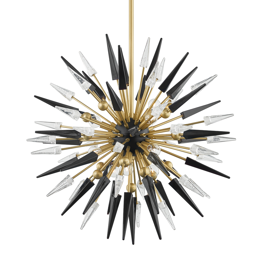 Sparta 12 Light Chandelier-Hudson Valley-HVL-9031-AGB-ChandeliersAged Brass-1-France and Son