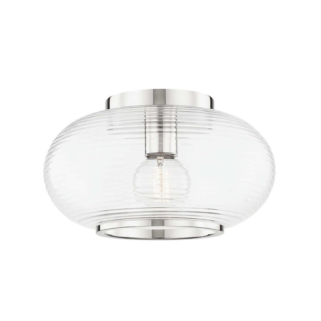 Maggie 1 Light Flush Mount-Mitzi-HVL-H418501-PN-Flush MountsPolished Nickel-3-France and Son