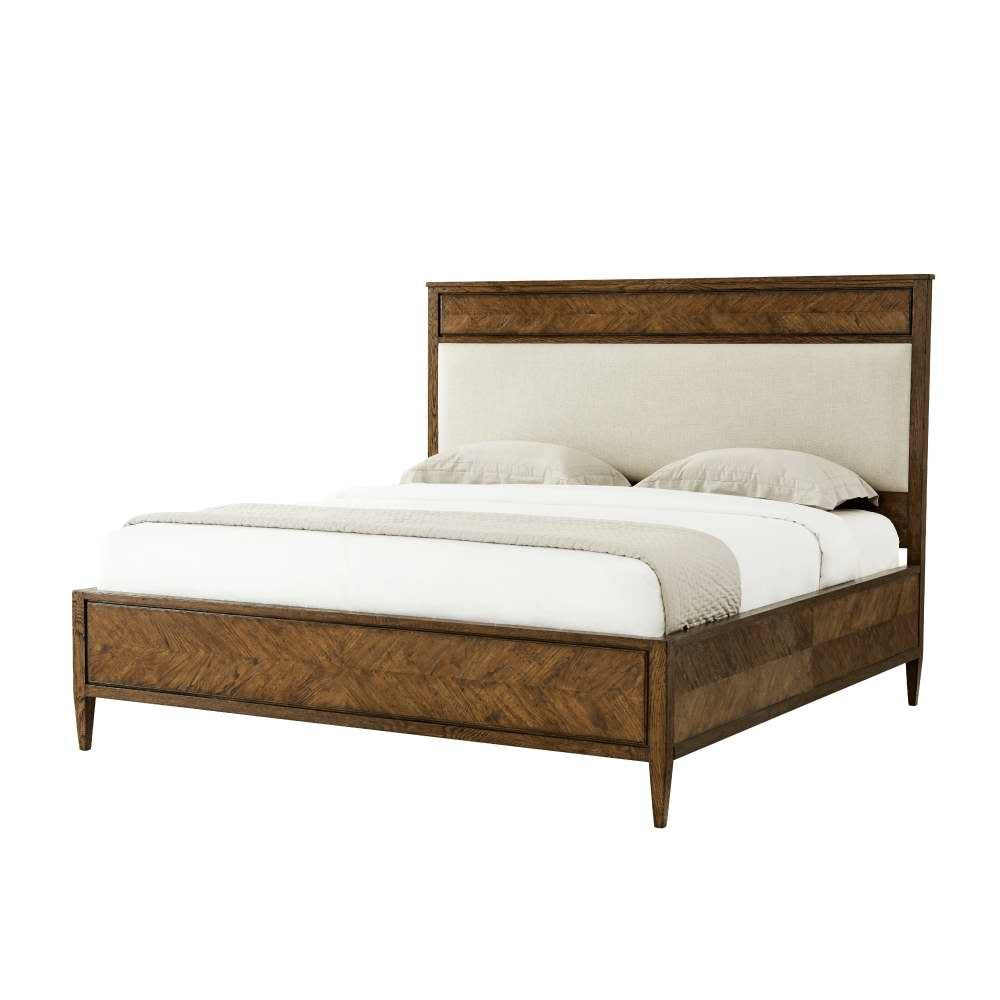 Nova California King Bed II-Theodore Alexander-THEO-TAS84024.1BUT-BedsDark Brown-2-France and Son