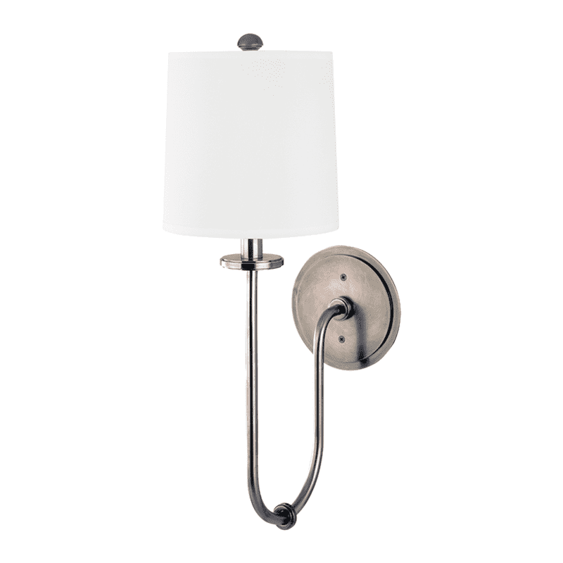 Jericho 1 Light Wall Sconce-Hudson Valley-HVL-511-HN-Wall LightingHistoric Nickel-1-France and Son