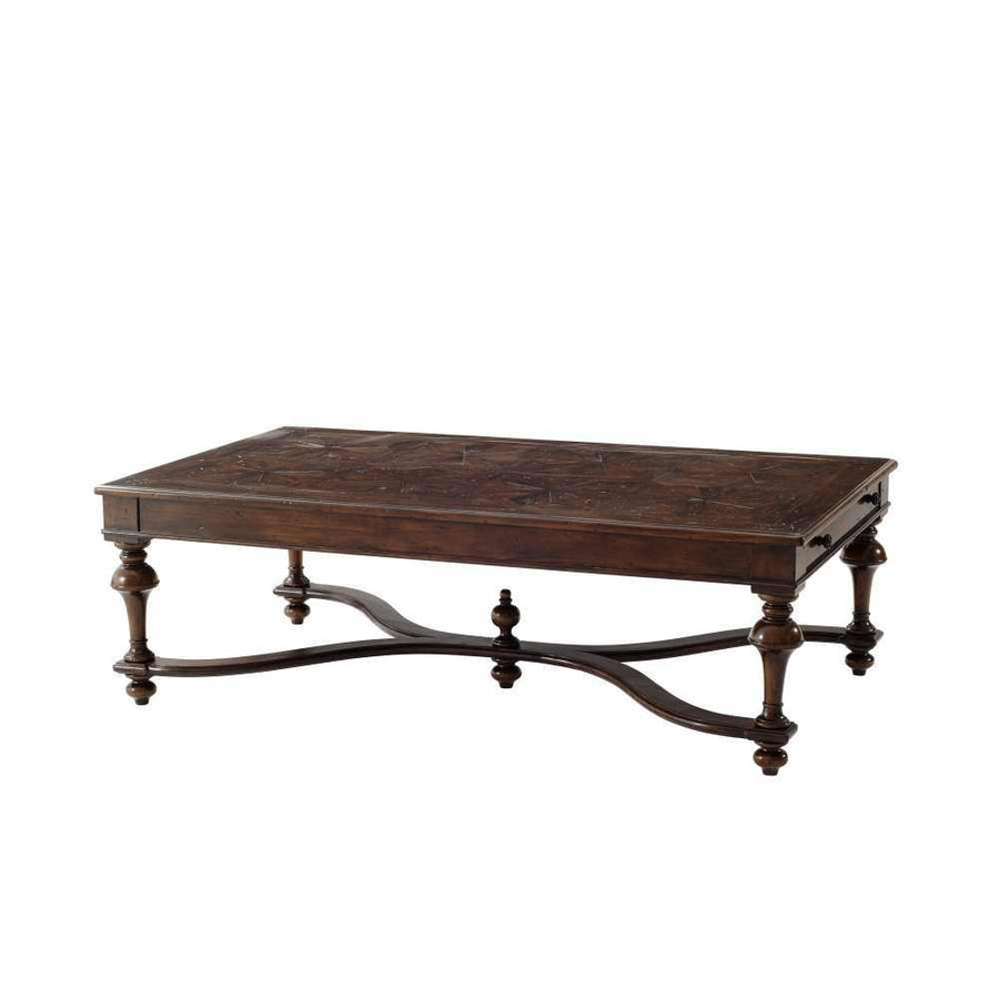 The Rustic Parquetry Cocktail Table-Theodore Alexander-THEO-CB51003-Coffee Tables-1-France and Son