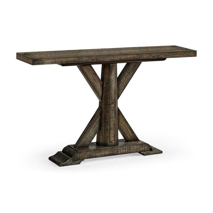 Casual Rectangular Console Table-Jonathan Charles-JCHARLES-491057-CFW-Console TablesCountry Walnut-11-France and Son