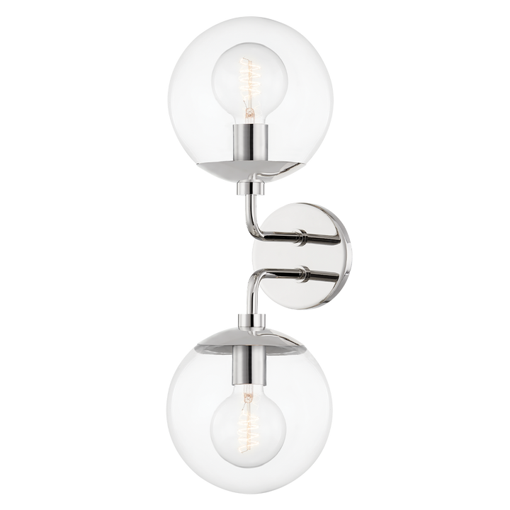 Meadow 2 Light Wall Scone-Mitzi-HVL-H503102-PN-Wall LightingPolished Nickel-3-France and Son