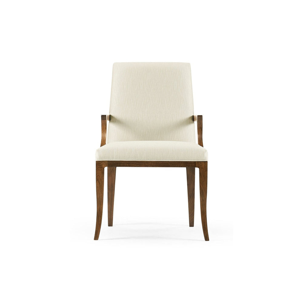 Toulouse Arm Chair-Jonathan Charles-JCHARLES-500349-AC-WTL-F300-Dining Chairs-2-France and Son