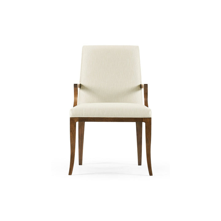Toulouse Arm Chair-Jonathan Charles-JCHARLES-500349-AC-WTL-F300-Dining Chairs-2-France and Son