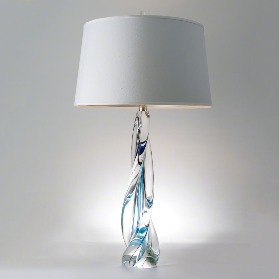Ocean Twist Lamp-Global Views-GVSA-7.60088-Table LampsOcean Twist Lamp With Silk Shade-1-France and Son