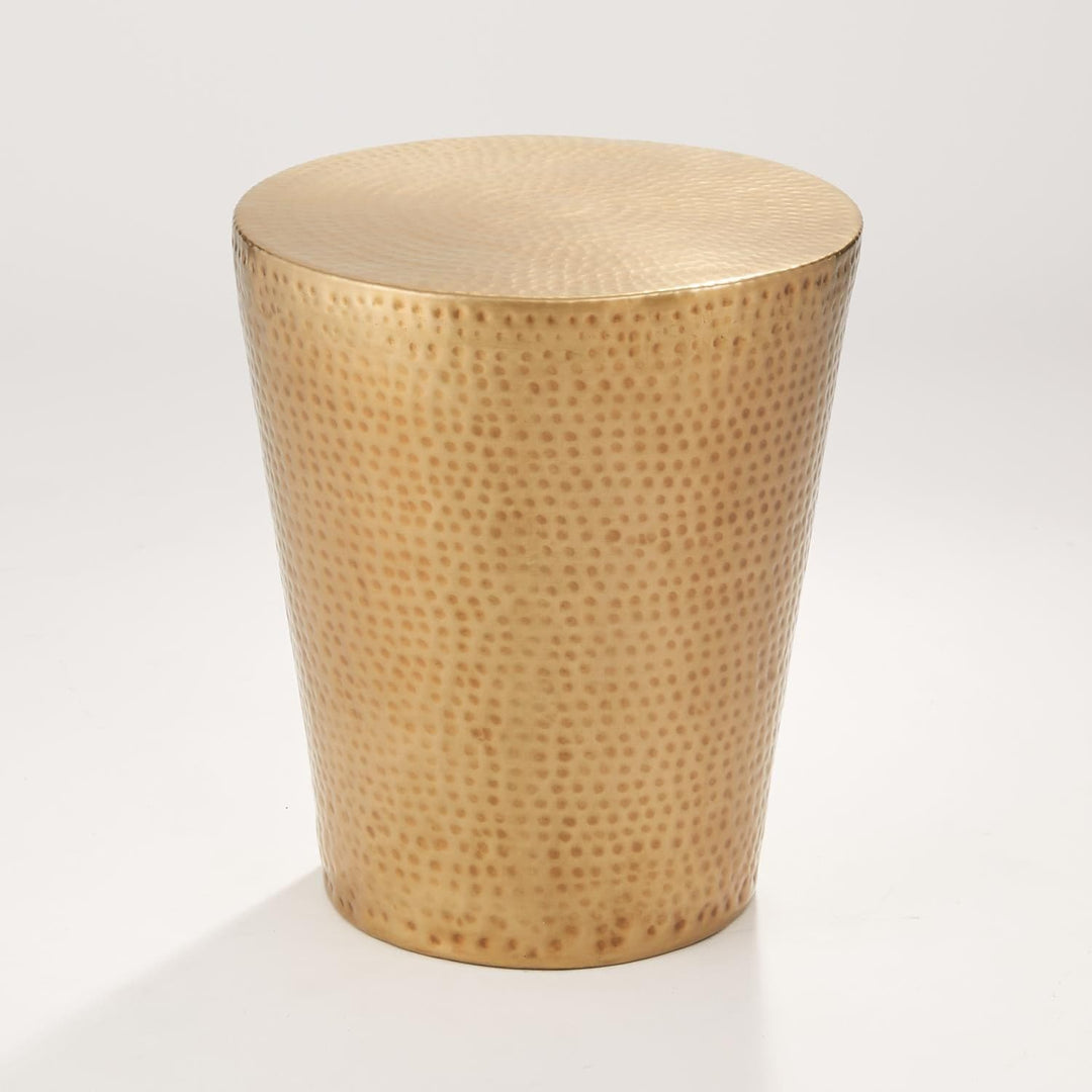 Izmir Hammered Side Table-Global Views-GVSA-7.90163-Side TablesAntique Brass-3-France and Son