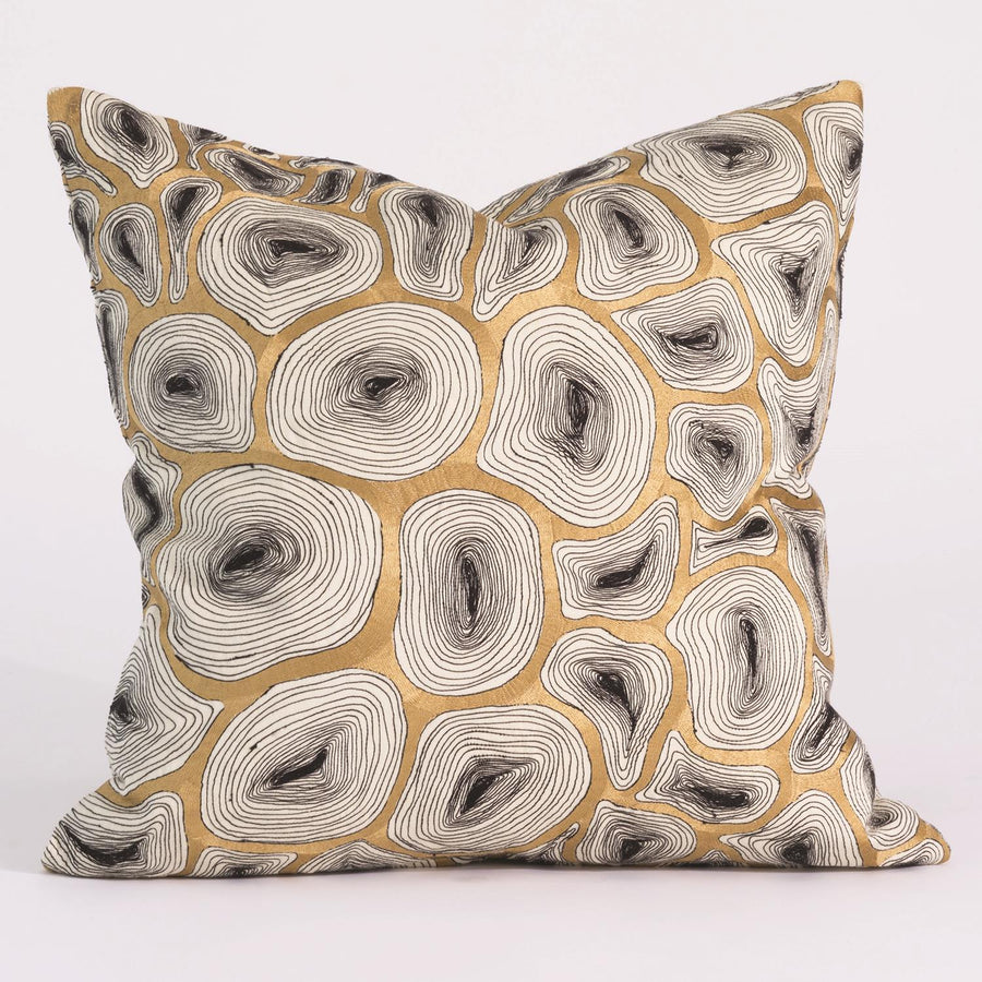 Agate Pillow - Black/Gold-Global Views-GVSA-7.90600-Pillows-1-France and Son
