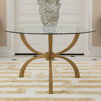 Teton Table-Global Views-GVSA-7.90650-Dining Tables60"-Gold-1-France and Son