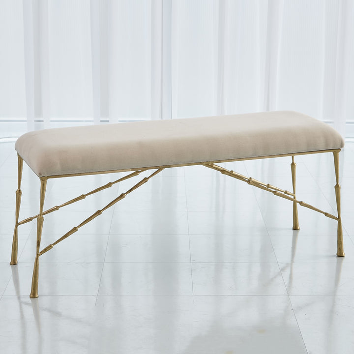 Spike Bench with Muslin Cushion - Custom-Global Views-GVSA-7.90881-BenchesLarge-2-France and Son