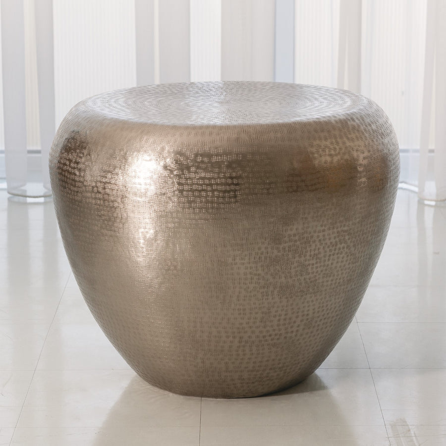 Goa End Table-Global Views-GVSA-7.90953-Side TablesAntique Nickel-1-France and Son